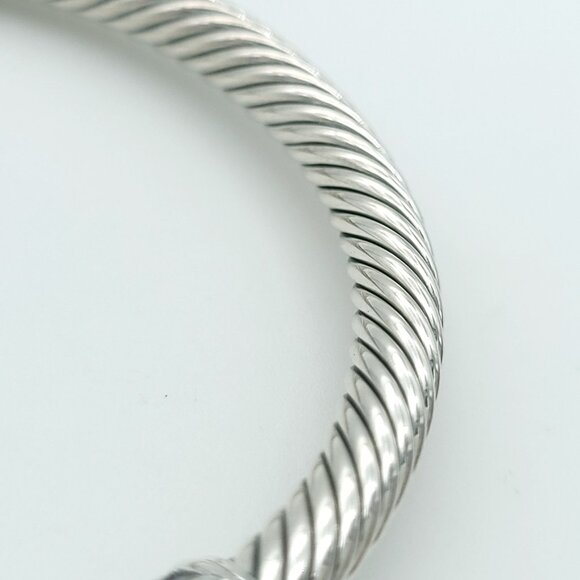 DAVID YURMAN Sterling Silver Classic Cable 5mm Renaissance Bracelet LARGE 7 inch - Picture 9 of 10